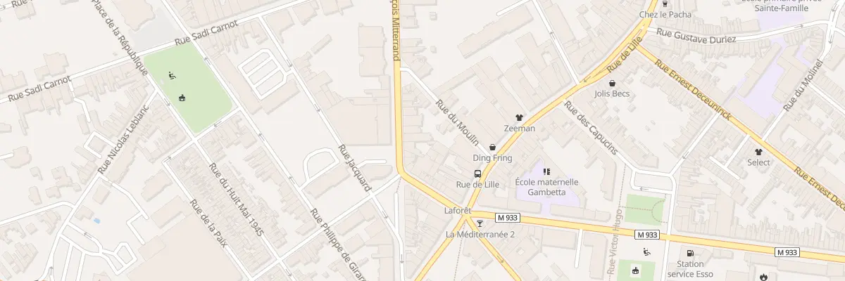 Plan du 36 Rue Nationale Ave Mitterrand à Armentières