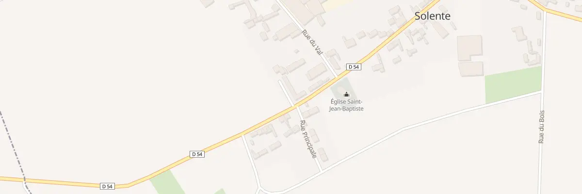 Plan de la Rue Principale à Solente
