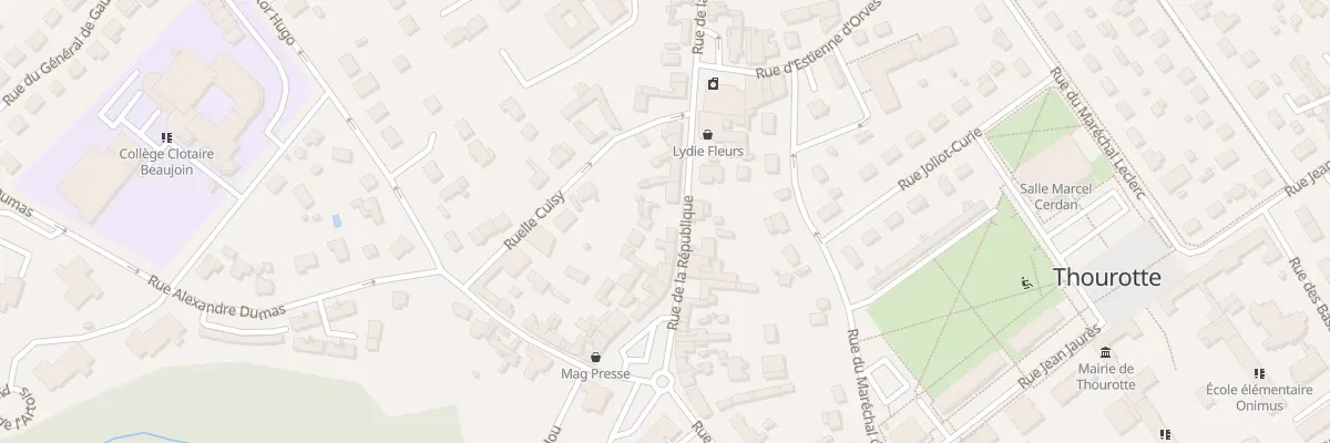 Plan du 75 Rue de la République à Thourotte