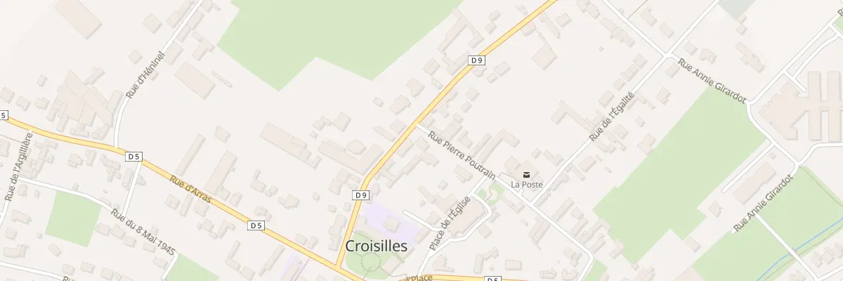 Plan du 2 Rue Pierre Poutrain à Croisilles