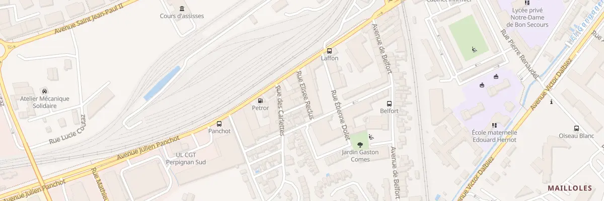 Plan du 6 Rue Elisée Reclus à Perpignan