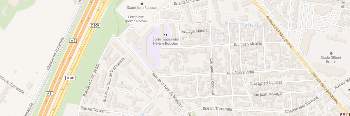 Plan du 68T Rue Pierre Vidal à Perpignan