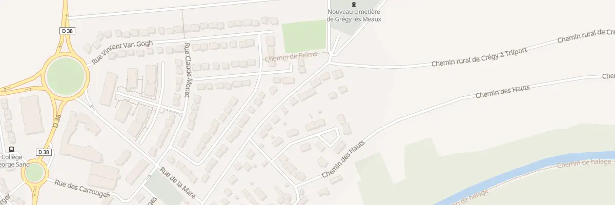 Plan du 62 Rue Roger Salengro à Crégy-lès-Meaux
