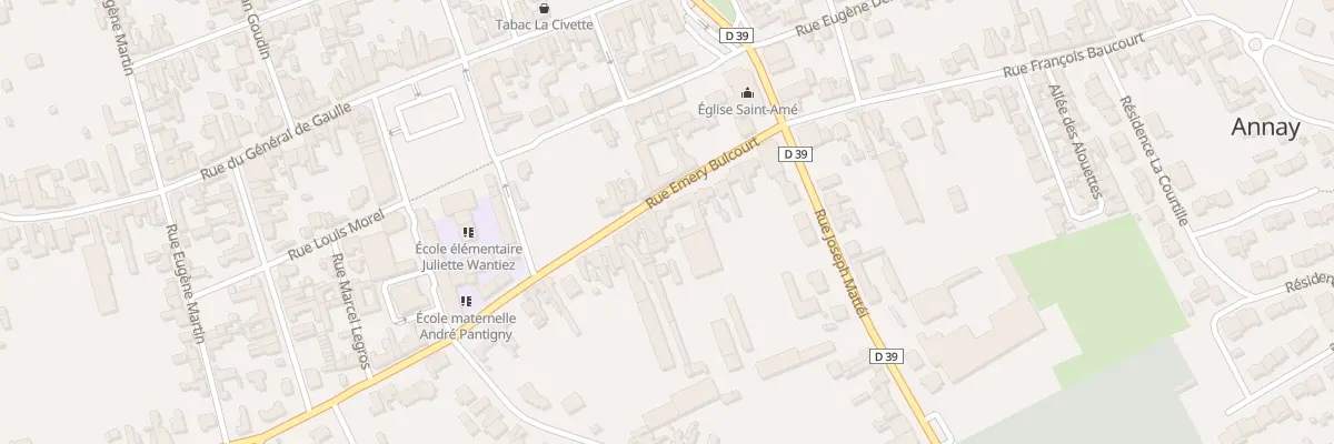 Plan du 12 Rue Emery Bulcourt à Annay