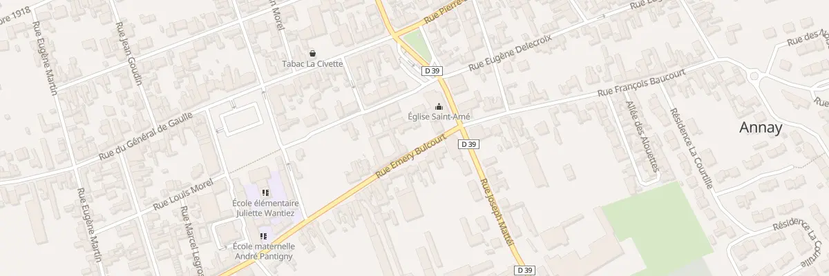 Plan du 5 Rue Emery Bulcourt à Annay