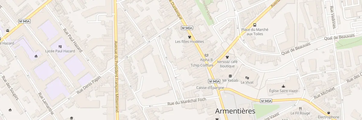 Plan du 33 Rue de Dunkerque à Armentières