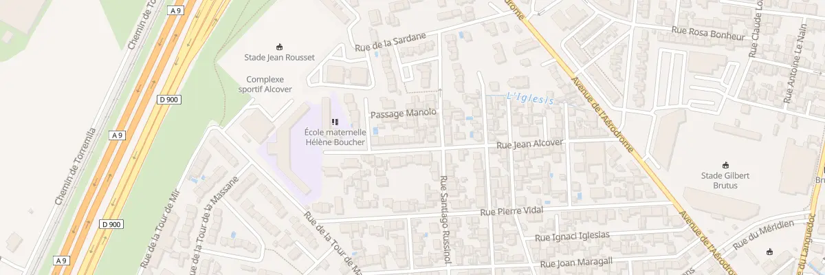 Plan du 40 Rue Jean Alcover à Perpignan
