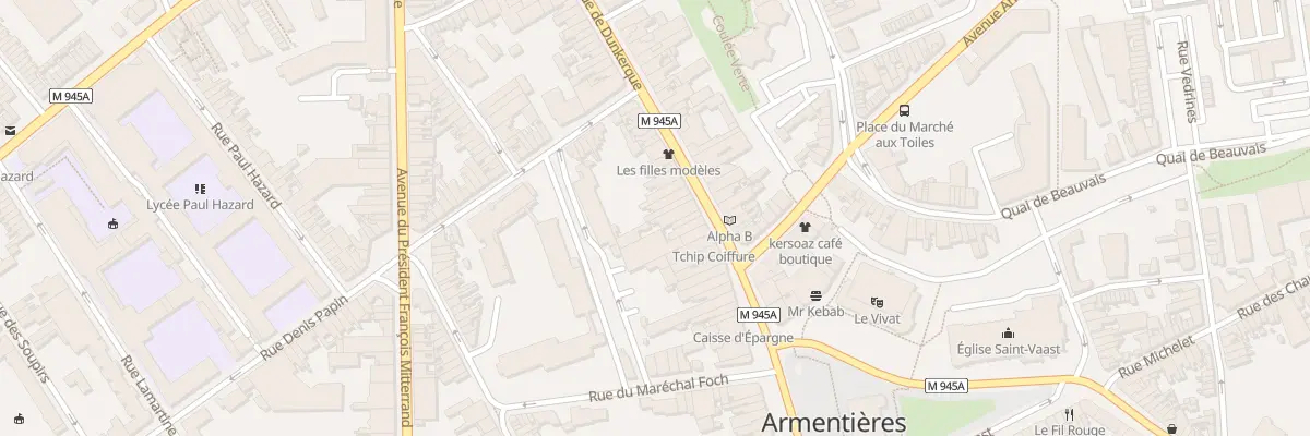 Plan du 35 Rue de Dunkerque à Armentières