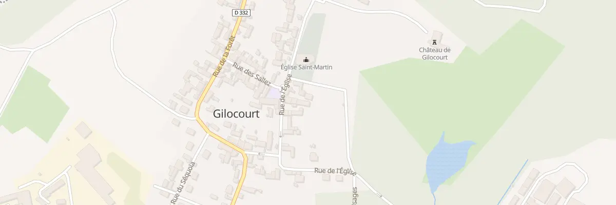 Plan du 300 Rue de l’Eglise à Gilocourt