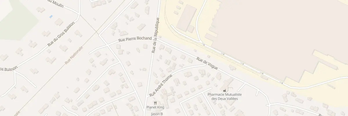 Plan du 9 Rue de Vogue à Thourotte