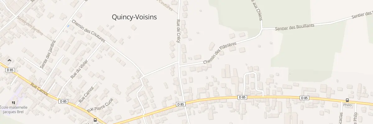 Plan du 1 Che des Platrières à Quincy-Voisins
