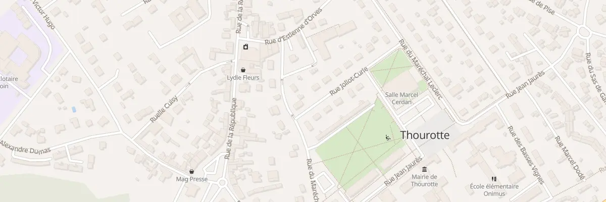 Plan du 1 Rue Joliot-Curie à Thourotte