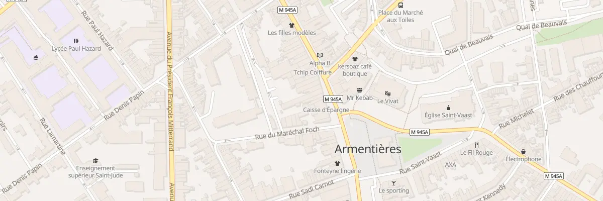 Plan du 13 Rue de Dunkerque à Armentières