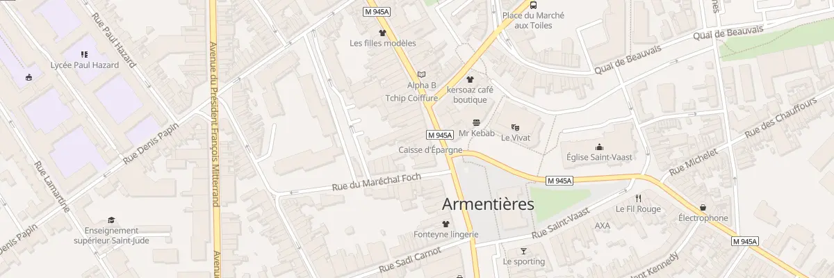 Plan du 9 Rue de Dunkerque à Armentières