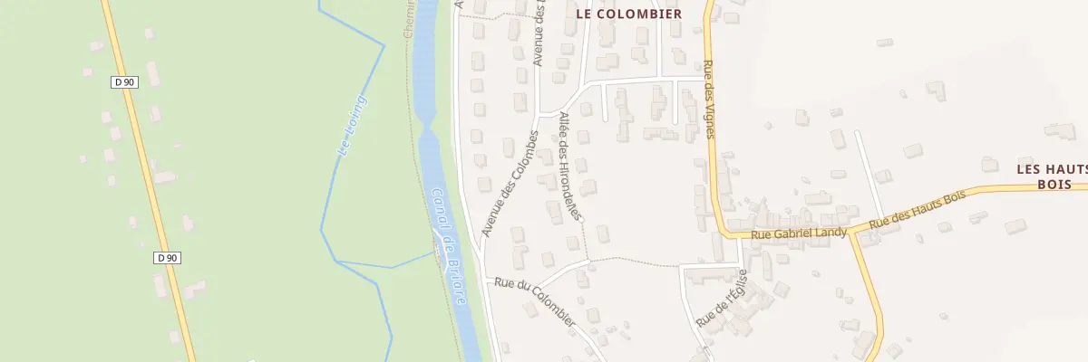 Plan du 4 All des Hirondelles à Rogny-les-Sept-Écluses