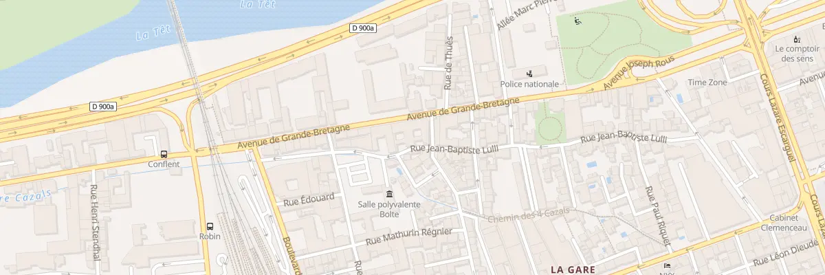 Plan du 68 Rue Jean-Baptiste Lulli à Perpignan