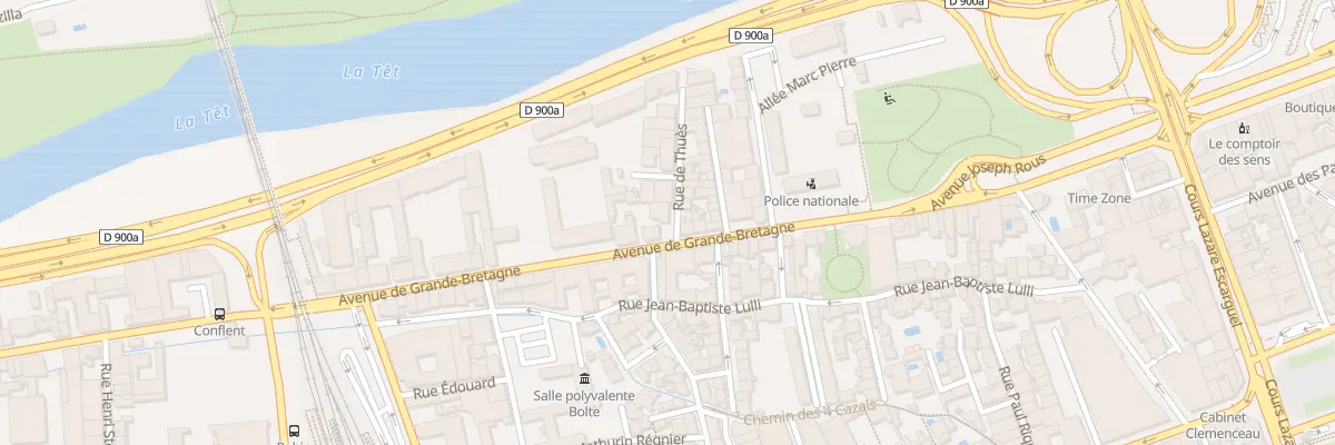 Plan du 1 Rue de Thuès à Perpignan