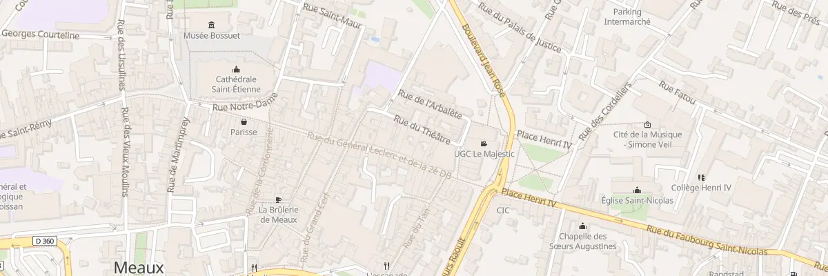 Plan du 9 Rue du Theatre à Meaux