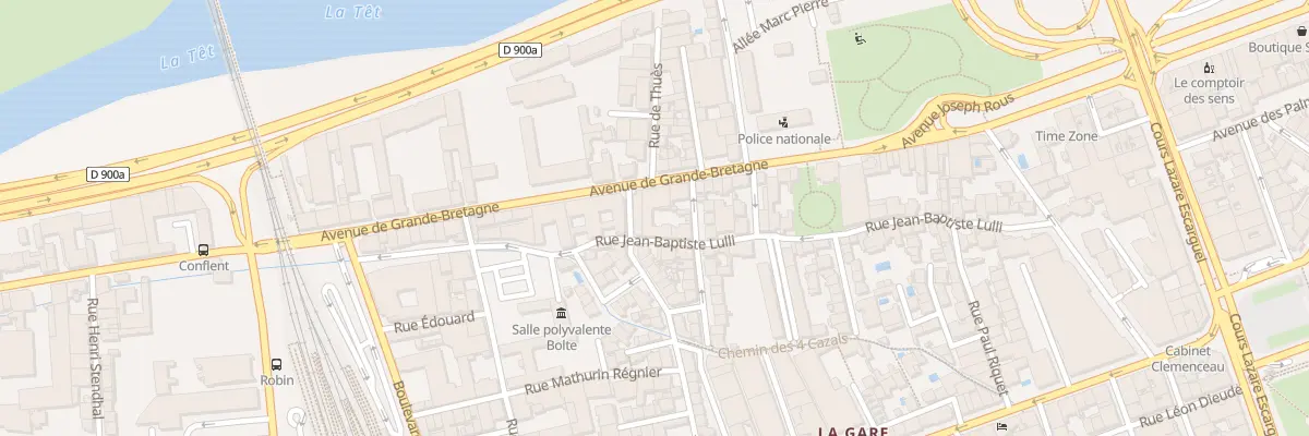 Plan du 60 Rue Jean-Baptiste Lulli à Perpignan