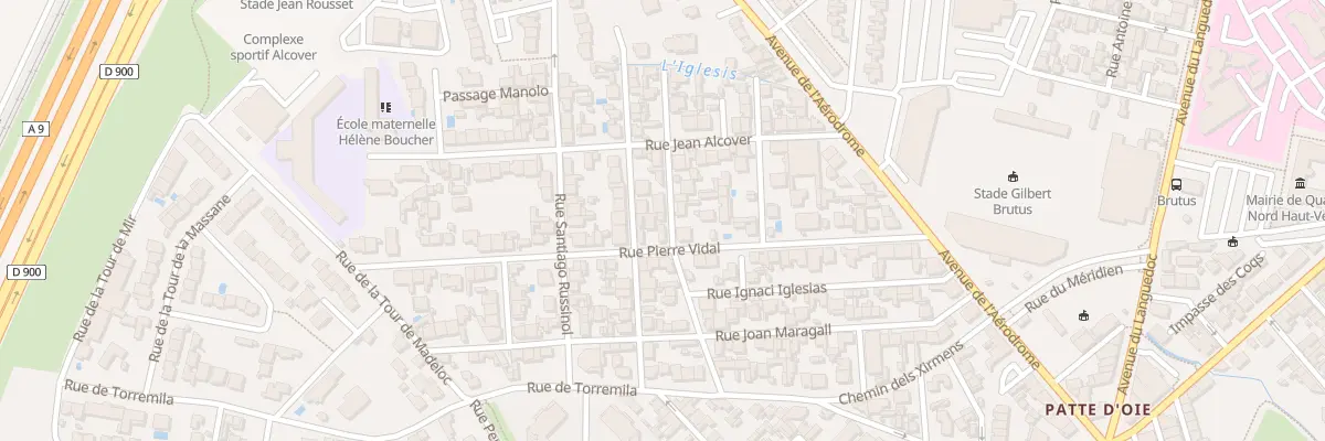 Plan du 21 Rue Jean-Auguste Brutails à Perpignan