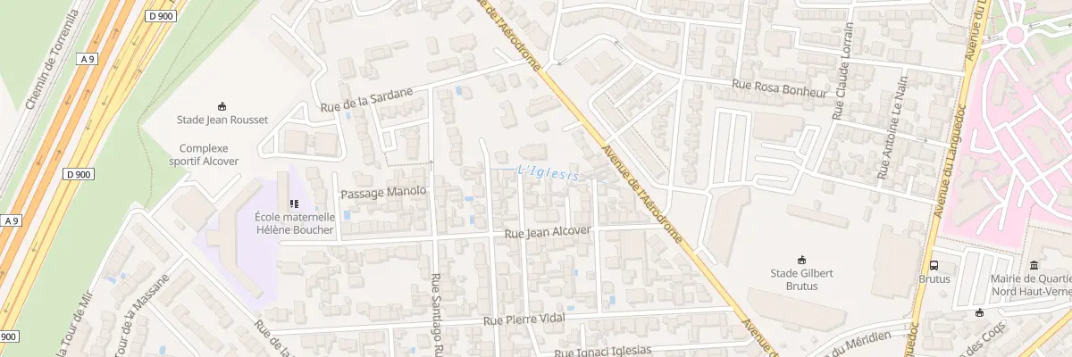 Plan du 38 Rue Jean-Auguste Brutails à Perpignan