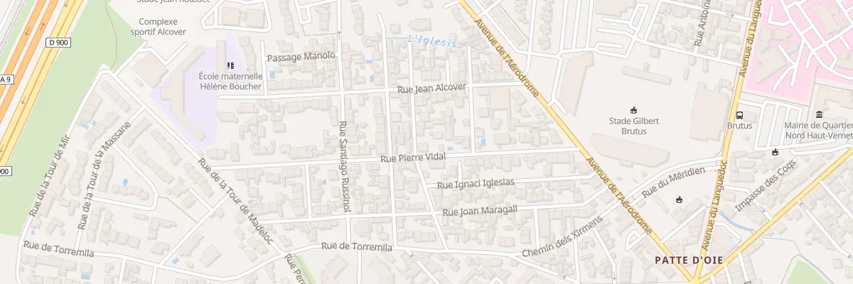 Plan du 18 Rue Jean-Auguste Brutails à Perpignan