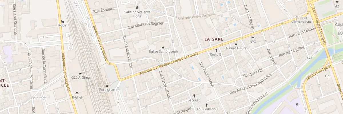 Plan du 17 Av du Gal de Gaulle à Perpignan