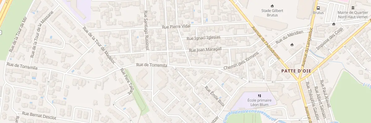 Plan du 1 Rue Jean-Auguste Brutails à Perpignan