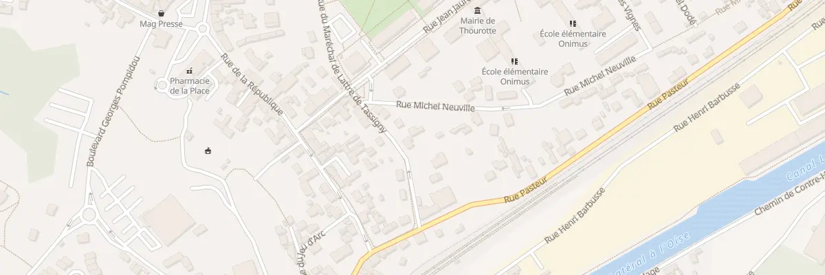 Plan du 92 Rue du Marechal de Lattre à Thourotte
