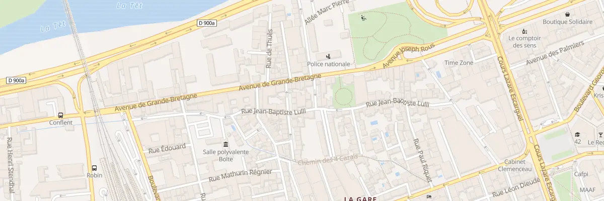 Plan du 50 Rue Jean-Baptiste Lulli à Perpignan