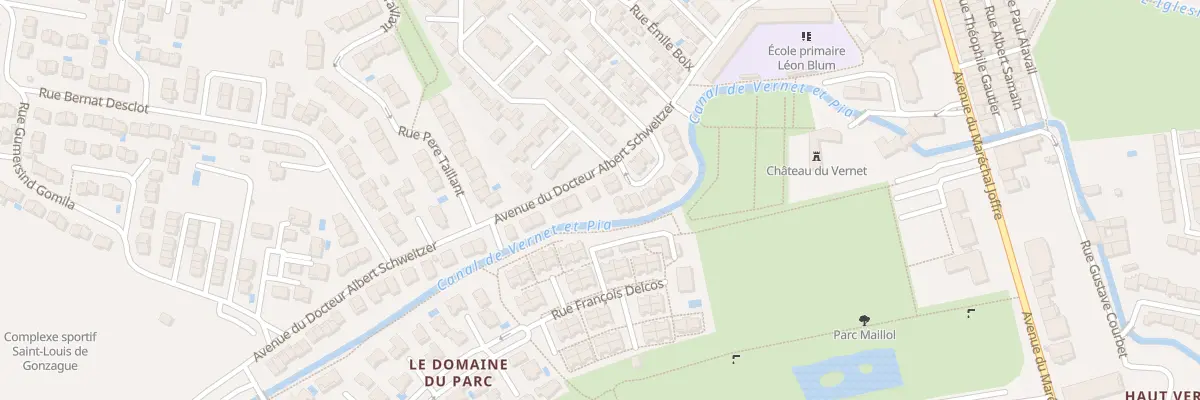 Plan du 25 Av Doc Schweitzer à Perpignan