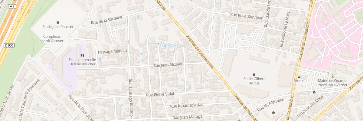 Plan du 12 Rue Jean Alcover à Perpignan