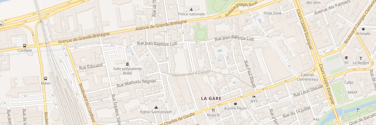 Plan du 47 Rue Jean-Baptiste Lulli à Perpignan