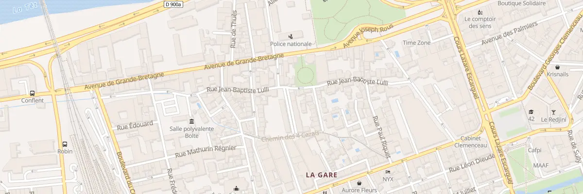 Plan du 43 Rue Jean-Baptiste Lulli à Perpignan