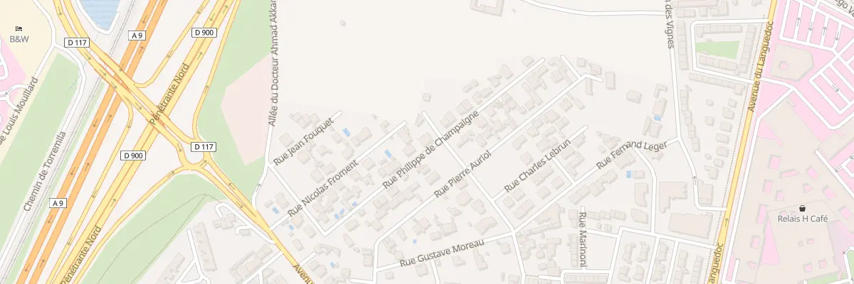 Plan du 21 Rue Philippe de Champaigne à Perpignan