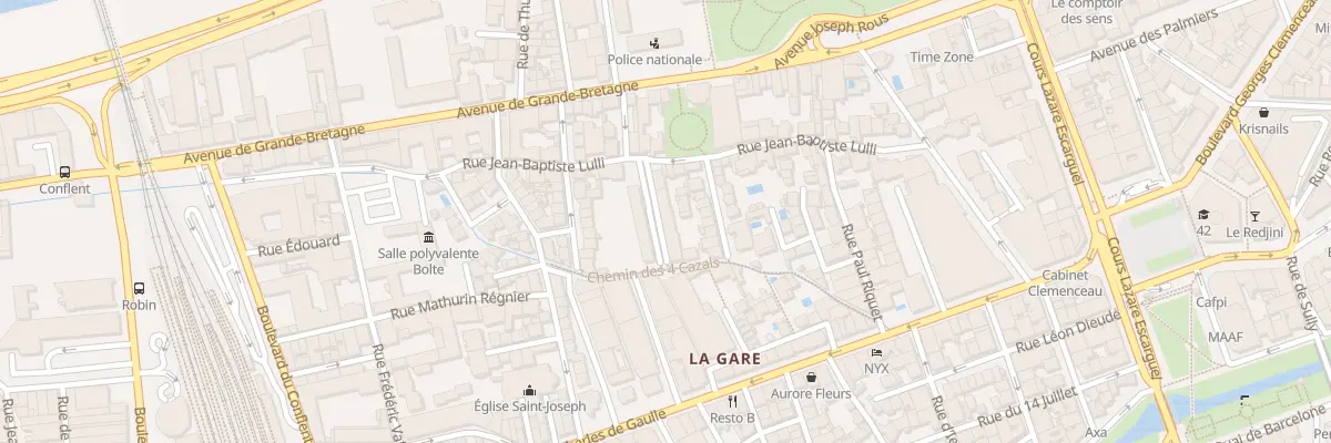 Plan du 45B Rue Jean-Baptiste Lulli à Perpignan