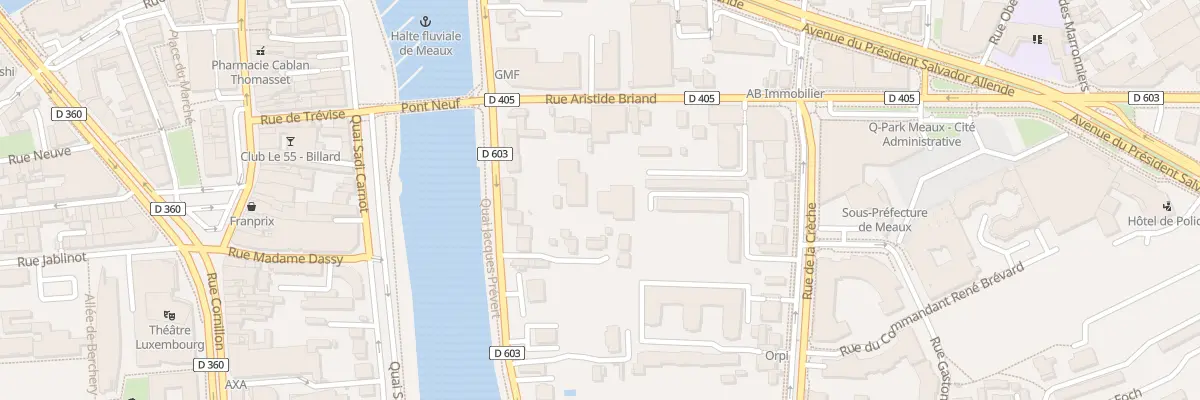 Plan du 23B Quai Jacques Prevert à Meaux