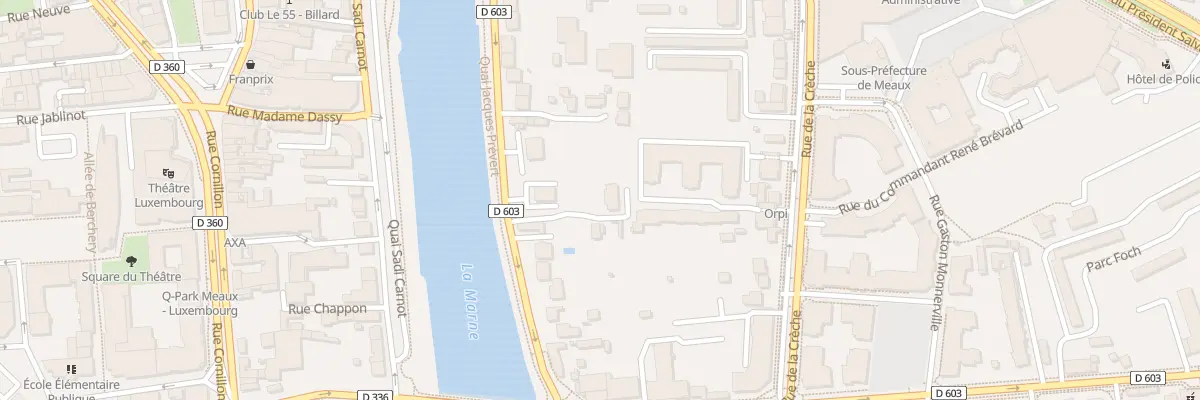 Plan du 33B Quai Jacques Prevert à Meaux