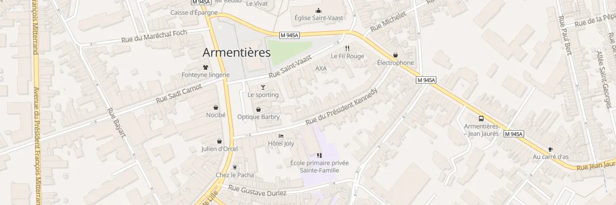 Plan du 13 Rue du President Kennedy à Armentières