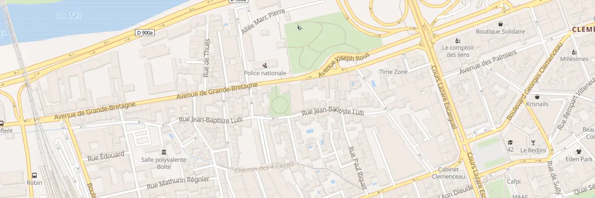 Plan du 32 Rue Jean-Baptiste Lulli à Perpignan