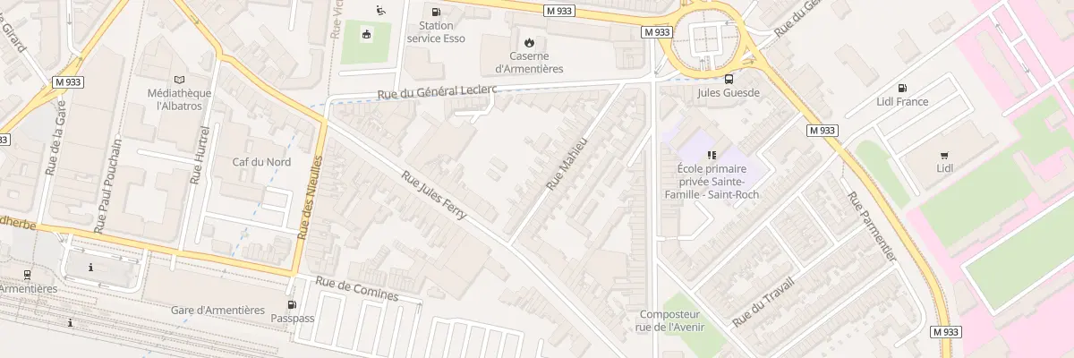 Plan du 28 Rue Mahieu à Armentières