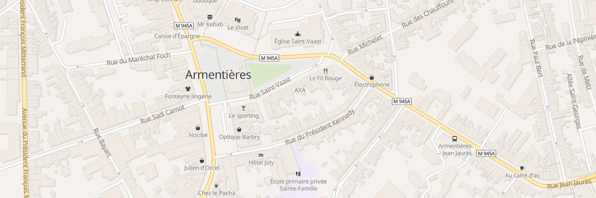 Plan du 22 Pl Saint Vaast à Armentières