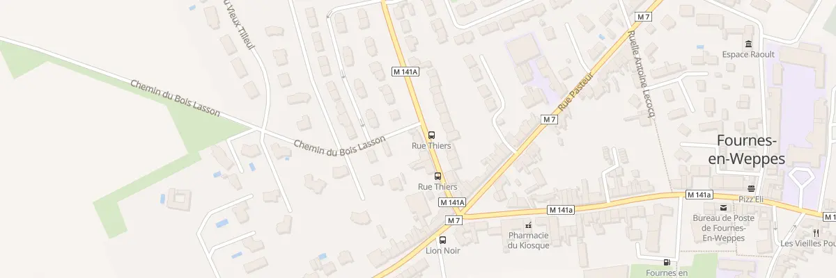 Plan du 91 Rue Thiers à Fournes-en-Weppes
