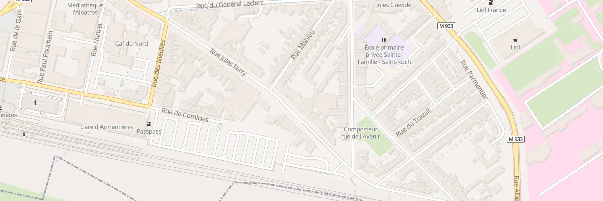Plan du 119 Rue Jules Ferry à Armentières