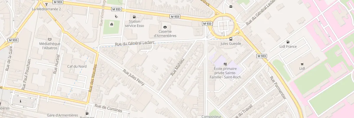 Plan du 12 Rue Mahieu à Armentières