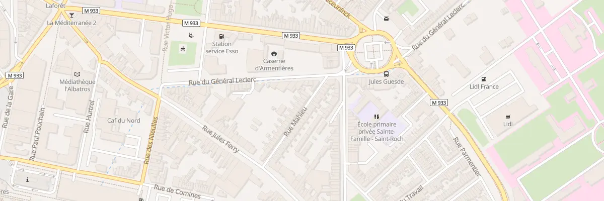 Plan du 6 Rue Mahieu à Armentières