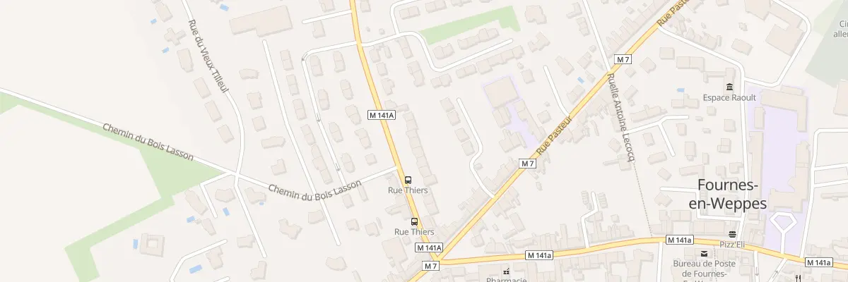 Plan du 124 Rue Thiers à Fournes-en-Weppes