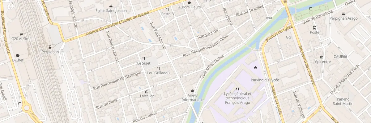 Plan du 10 Rue Oliva à Perpignan