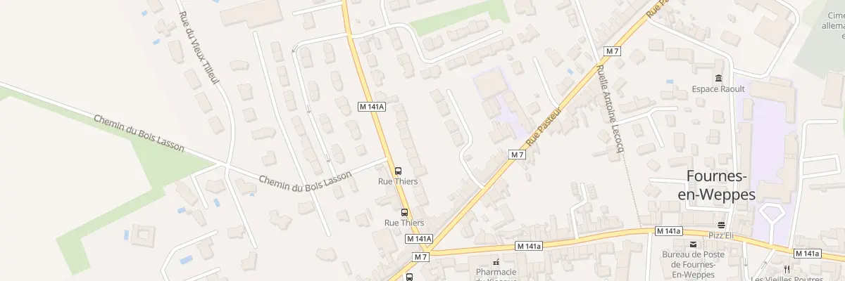 Plan du 108 Rue Thiers à Fournes-en-Weppes