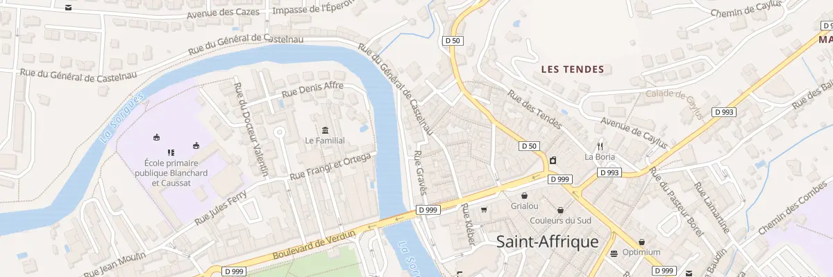 Plan du 45 Rue du Gal de Castelnau à Saint-Affrique